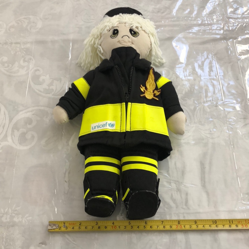 Firefighter Rag Doll Handmade - Picture 2 of 8